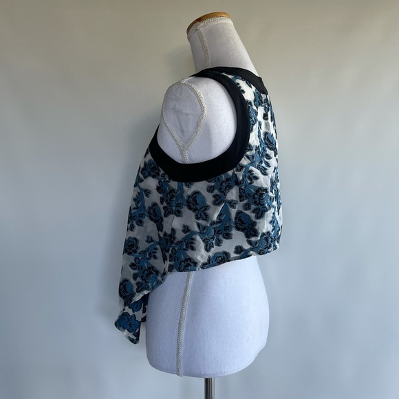 Prabal Gurung Floral Asymmetrical Tank - sz 2 - Picture 4 of 6